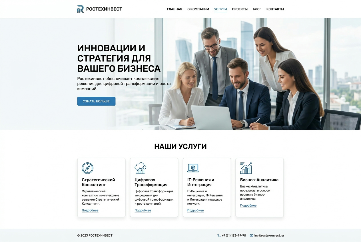 Корпоративный сайт — разработка многостраничного сайта